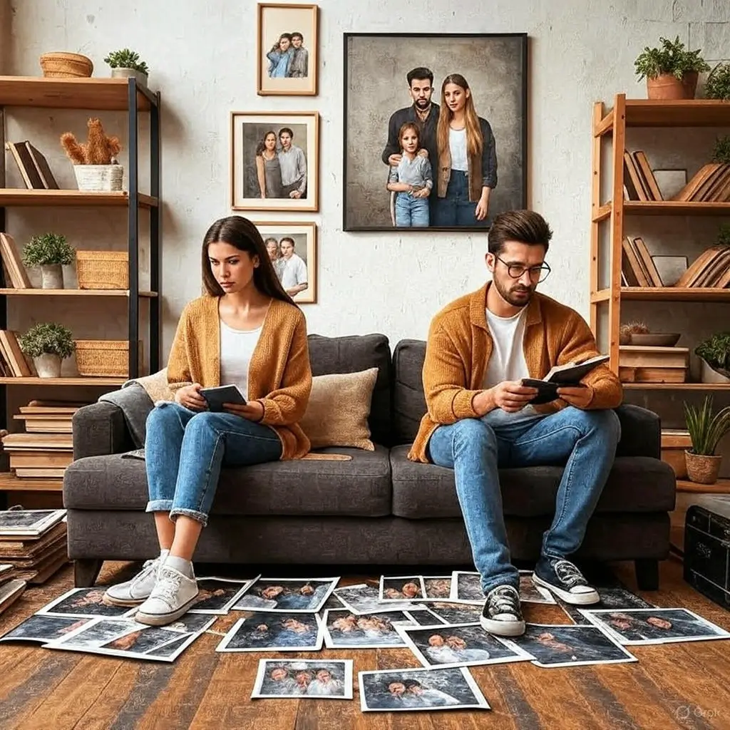 Couple on Couch Divided